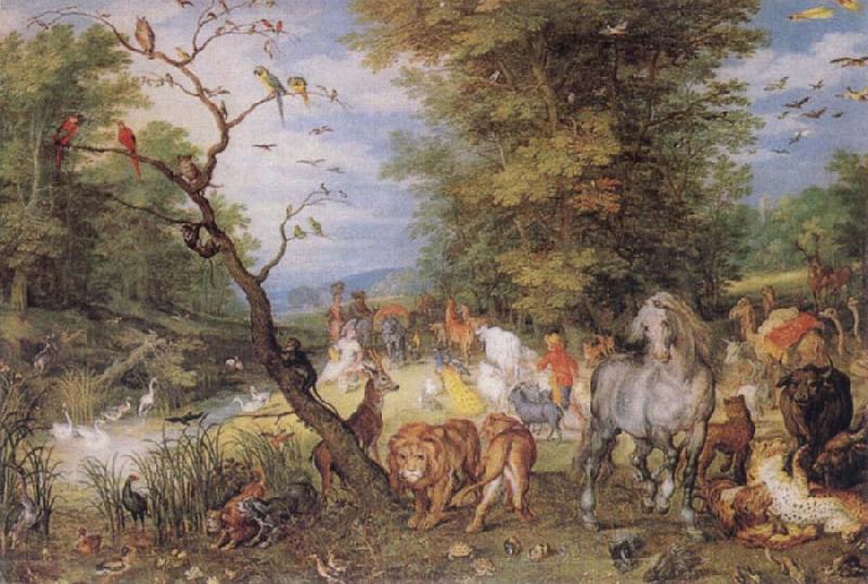 Jan Brueghel The Elder The Animals entering the Ark Sweden oil painting art